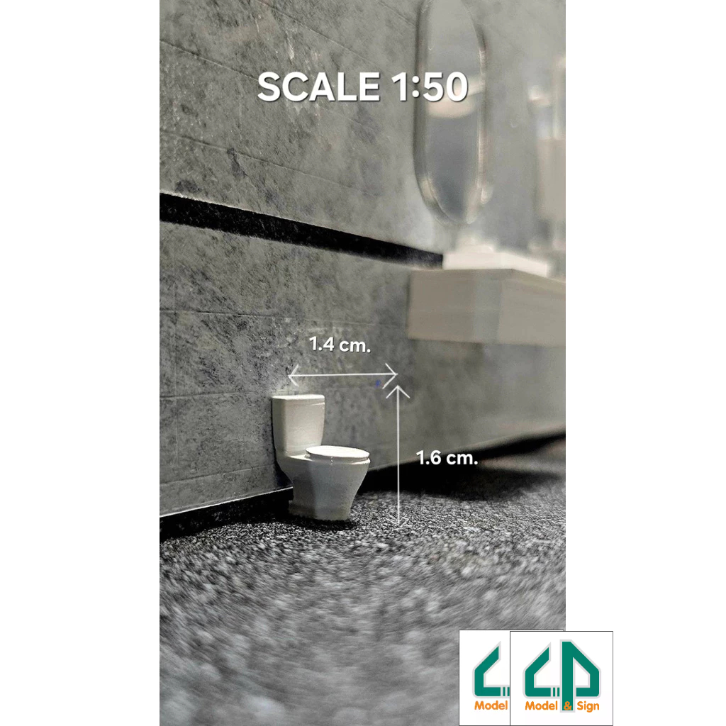 โมเดลสุขภัณฑ์จิ๋ว scale 1:50