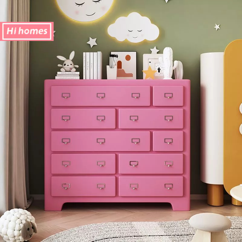 Hi homes-ตู้เก็บของสิบลิ้นชักสีโดพามีน ตู้รองเท้า ตู้ห้องนอน ห้องนั่งเล่น ตู้ติดผนังทางเข้า