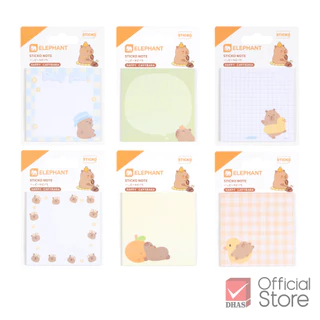 Elephant กระดาษโน๊ต กระดาษโน้ตกาวในตัว แฟนซี (HAPPY CAPYBARA) คละลาย จำนวน 1 ชิ้น