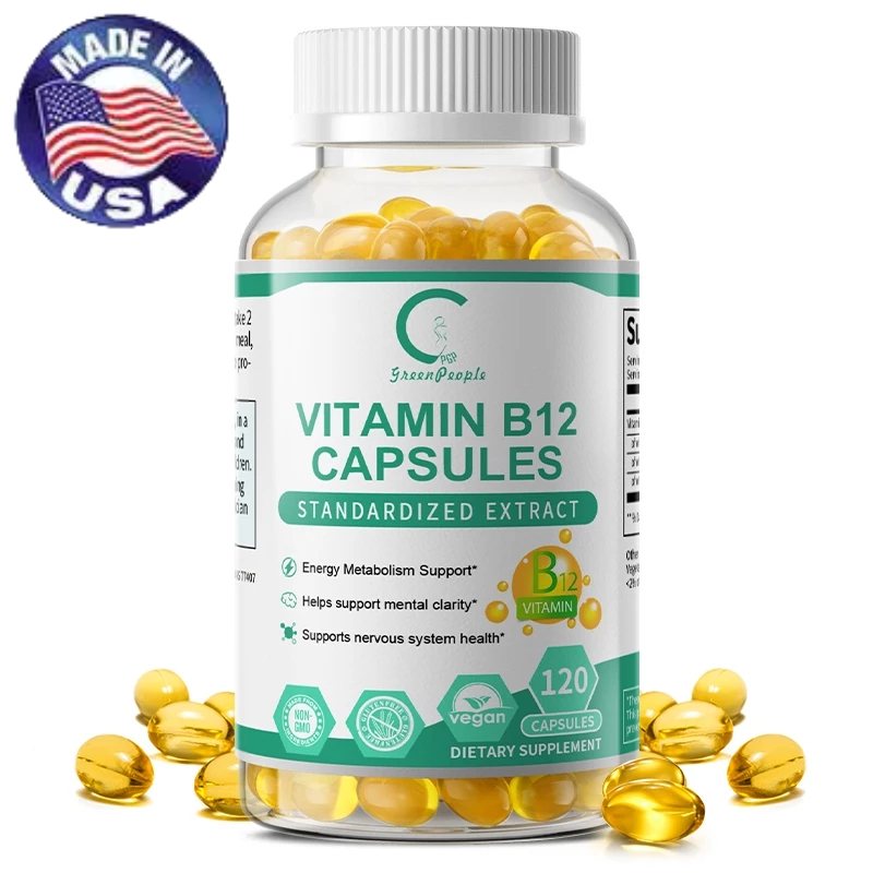 วิตามิน B12 แคปซูล,1000mg,เสริมสร้างภูมิคุ้มกัน,Energy Metabolsm,Mental Clarity,รองรับระบบประสาทคและรองรับสุขภาพ.
