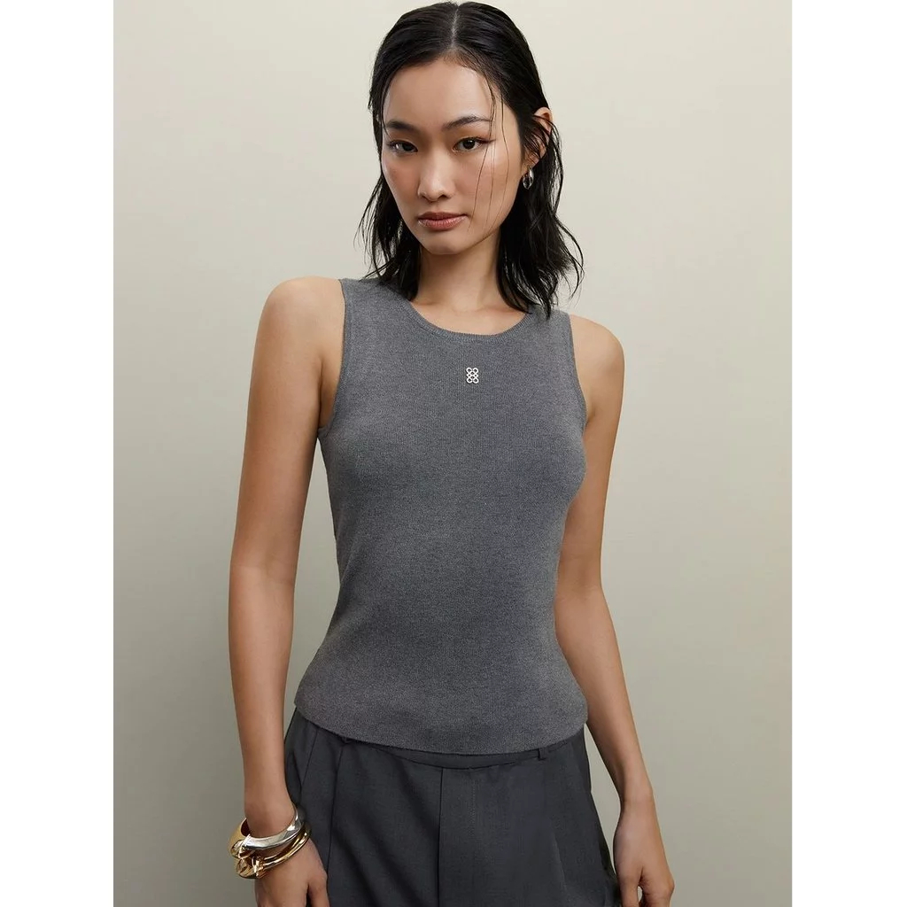 [Pomelo] เสื้อแขนกุดผ้าถัก / Ribbed Tank Top