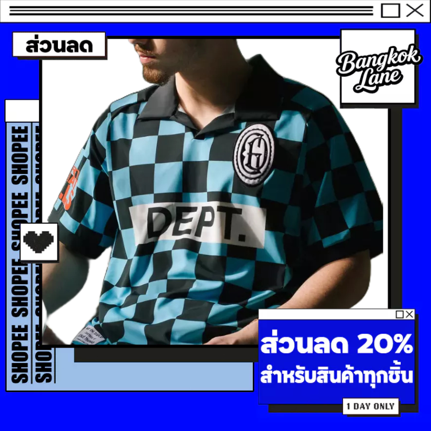Gallery Dept. Alvarado Checkered Soccer Jersey [ของแท้]