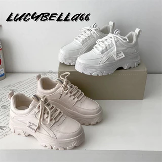 LucyBella รองเท้าผ้าใบผู้หญิง PU ระบายอากาศได้ ด้านล่างนุ่ม 3 สีให้เลือก รองเท้าผ้าใบ 1205