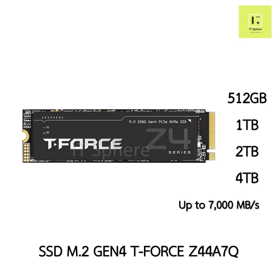 SSD M.2 T-FORCE Z44A7Q NVMe GEN4  ของใหม่ มือ 1 Team group Teamgroup เอ็มดอททู เอ็มทู เอสเอสดี 512GB