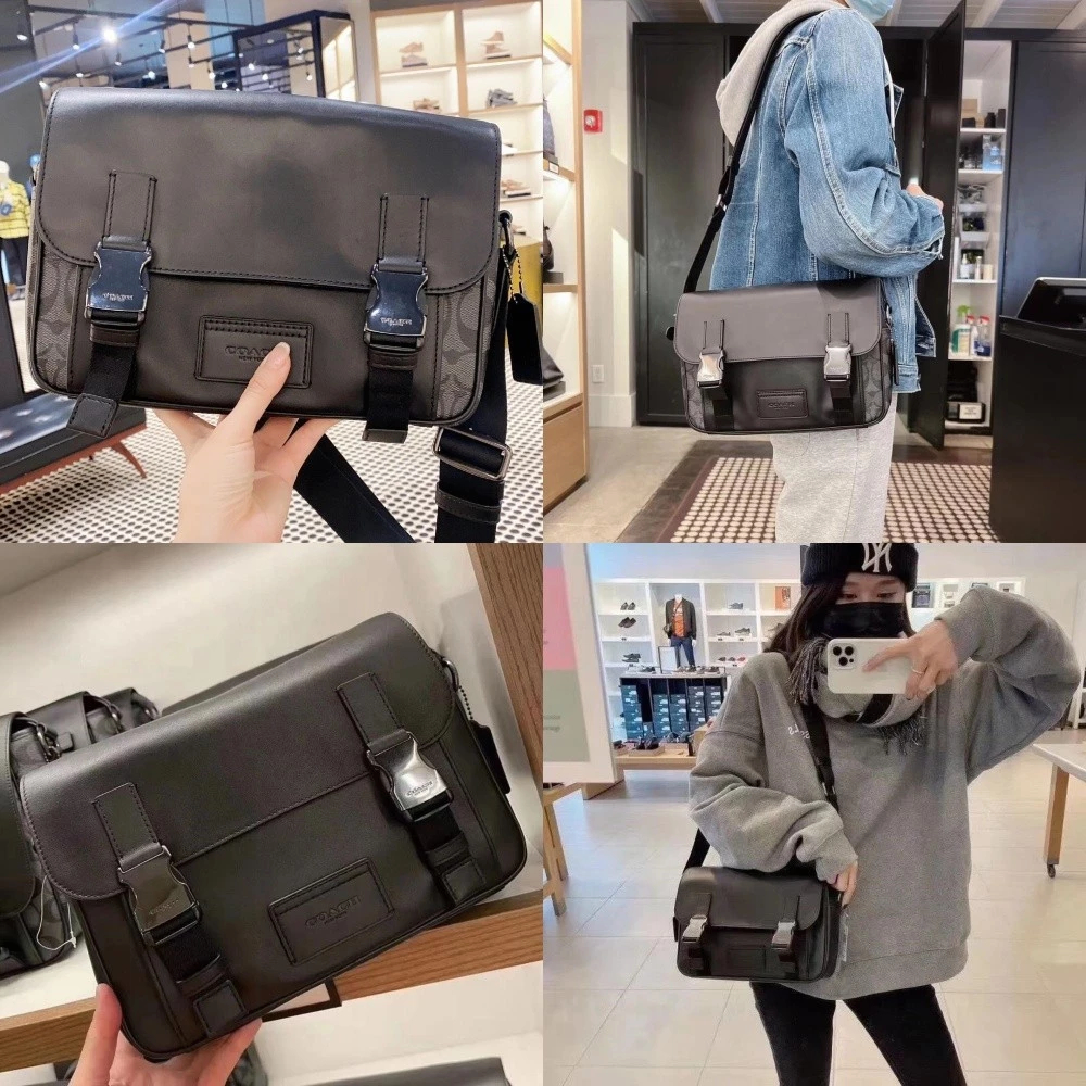 Men Messenger Bag กระเป๋ากระเป๋าสะพายข้าง กระเป๋าผู้ชาย ดีไซน์หัวเข็มขัดคู่ ความจุสูง C2715 C2725 C3