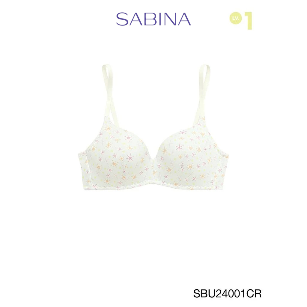 Sabina Pretty Perfect Level 1 เสื้อชั้นใน ไร้โครง รหัส SBU24001CR - สีครีม