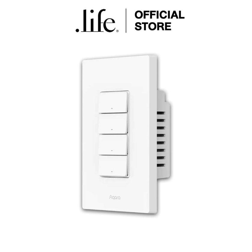 AQARA สวิตช์ Light Switch H2 US [4 Buttons, 3 Channel] - White by Dotlife
