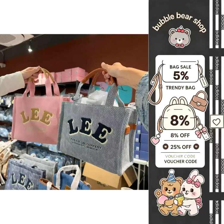 LEE Strawberry Clarinet Tote Bag 🎀🫧⋆˚·˚