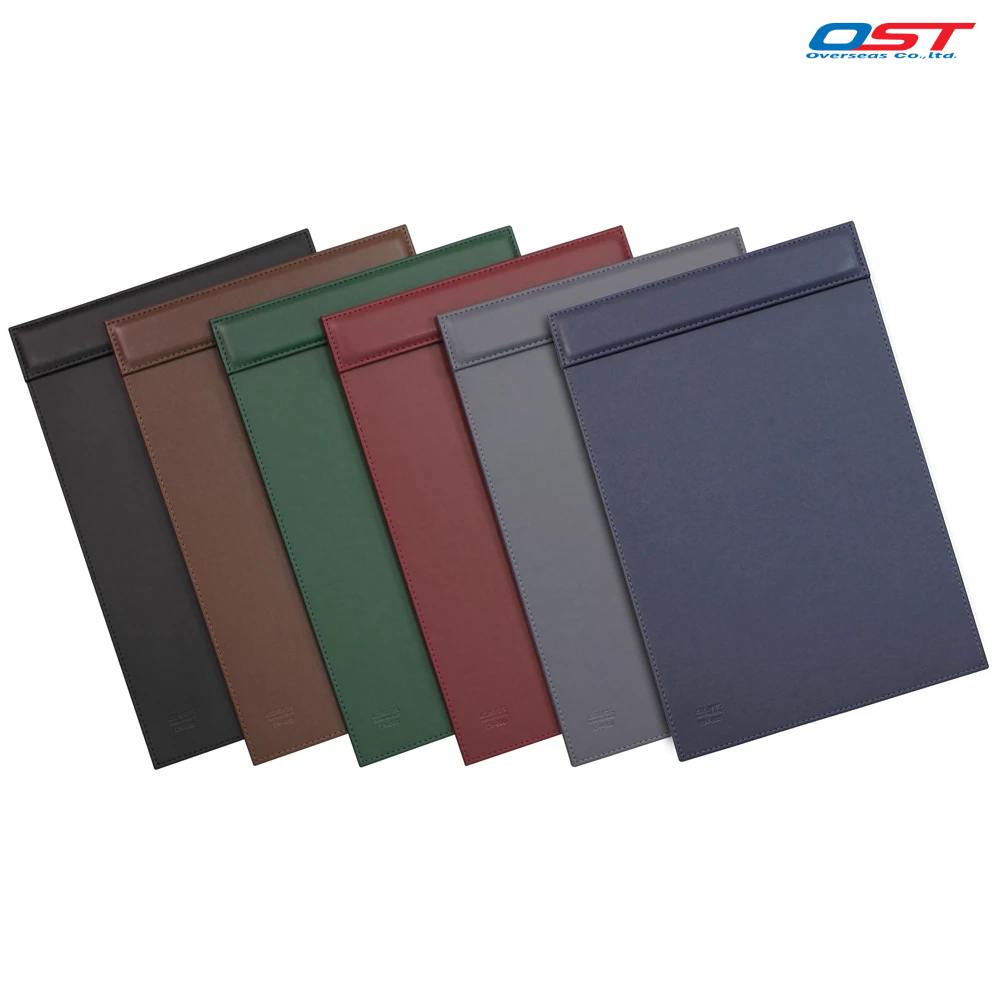 แผ่นรองเขียน หุ้มหนังเทียม ขนาด A4 ด้านหลังหุ้มผ้ากำมะหยี่/ DV-500