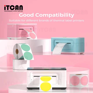 iTCAN colorsticker สติ๊กเกอร์ 40x40 60x40 กระดาษความร้อน ลายสี ฉลากสินค้า โลโก้ Barcode ThermalLabel