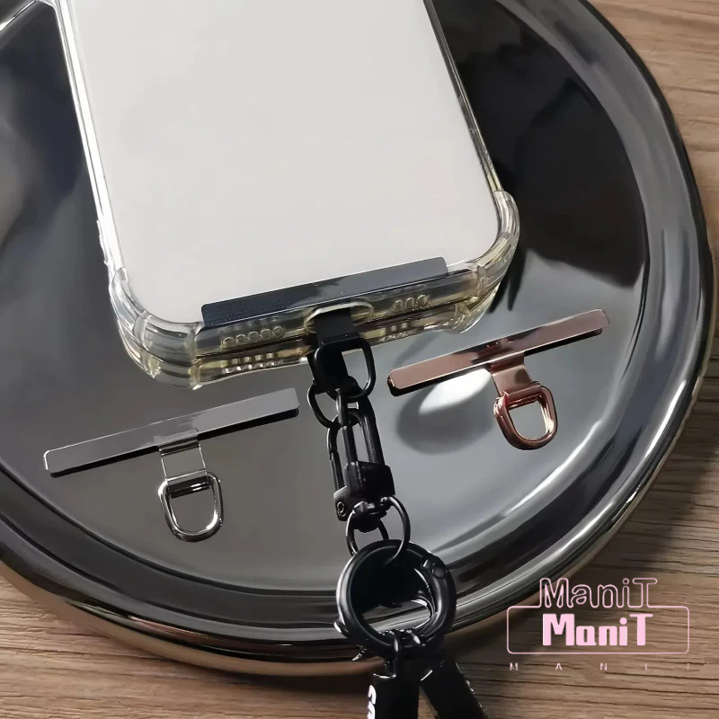 Anti-loss Phone Tether Metal Tab - แพทช์เชือกเส้นเล็กโทรศัพท์มือถือสแตนเลสบางเฉียบ - แท็บฝึกโทรศัพท์ Etachable