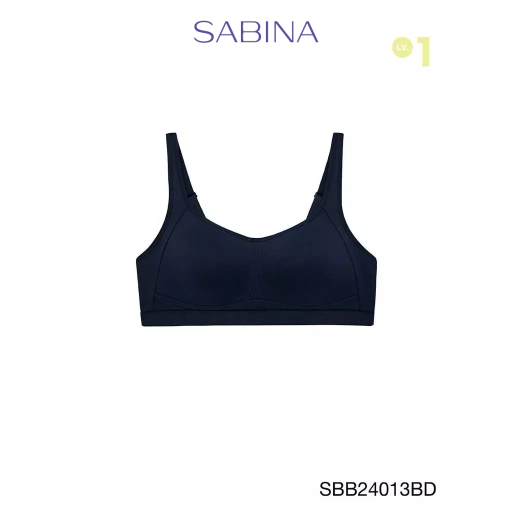 Sabina Sbn Sport Light to Medium Support เสื้อชั้นใน  ไร้โครง รหัส SBB24018BK - สีดำ
