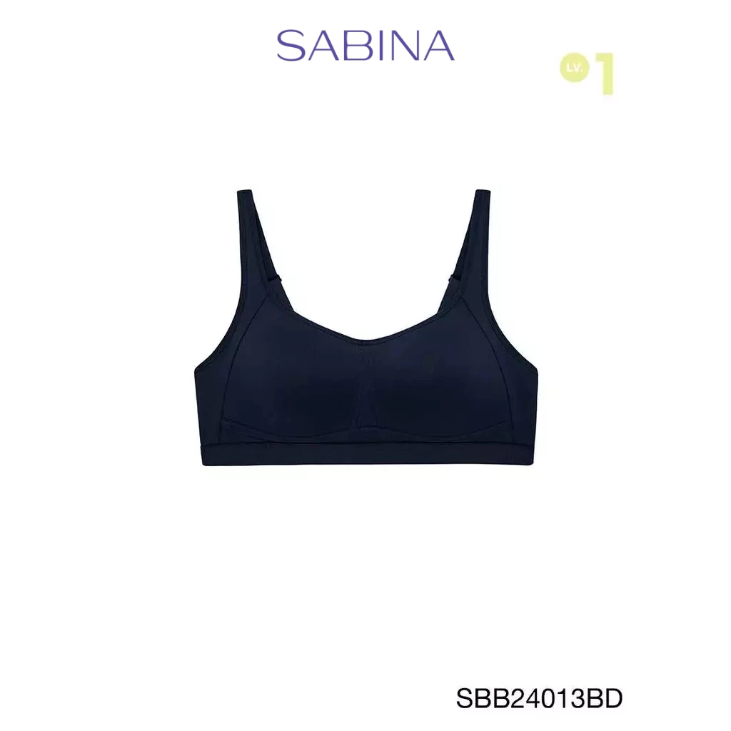 Sabina Sbn Sport Medium to High Support เสื้อชั้นใน ไร้โครง รหัส SBB24013BD - สีน้ำเงินเข้ม