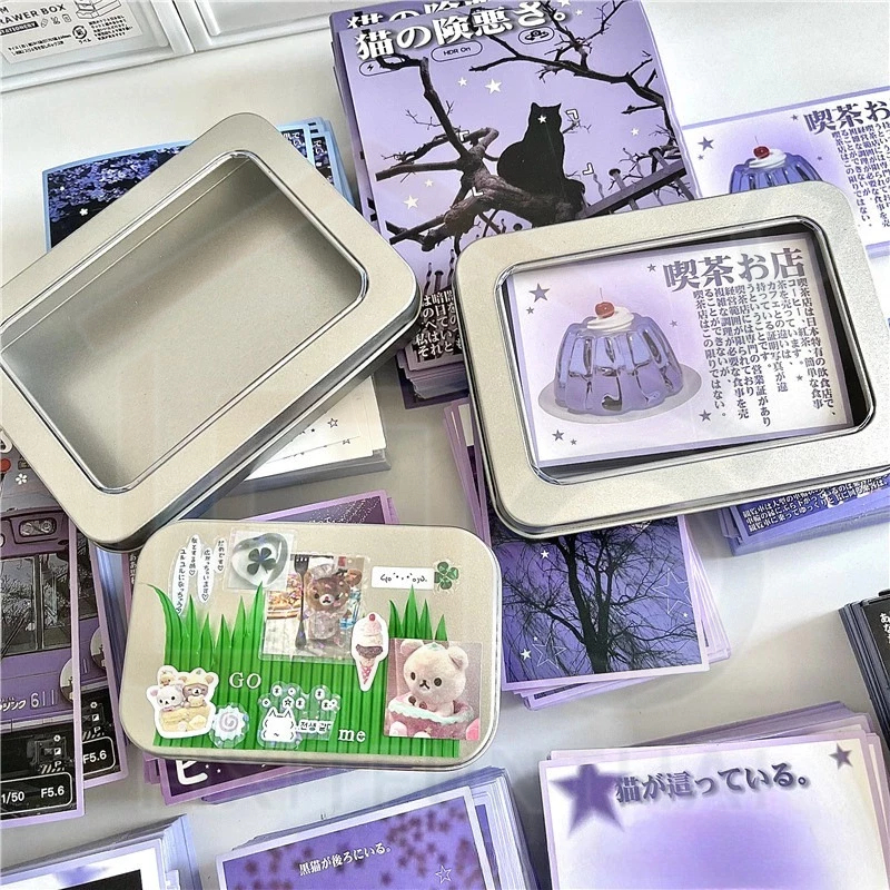 🛠️COD กล่องดีบุกเงิน Flip Cover Case กล่องเก็บของขนาดเล็ก กล่องเหล็ก Mini Storage Box Desk Organizer