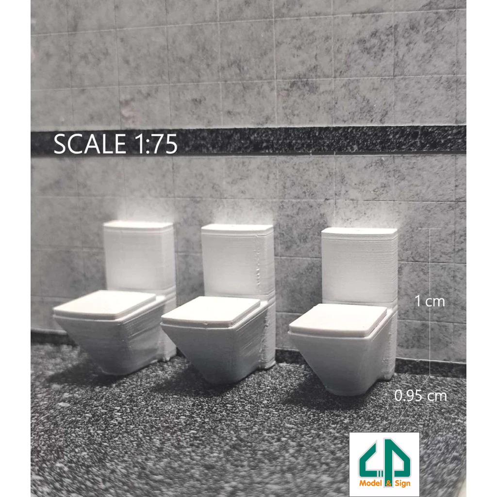 โมเดลสุขภัณฑ์โถส้วมจิ๋ว  scale 1:75