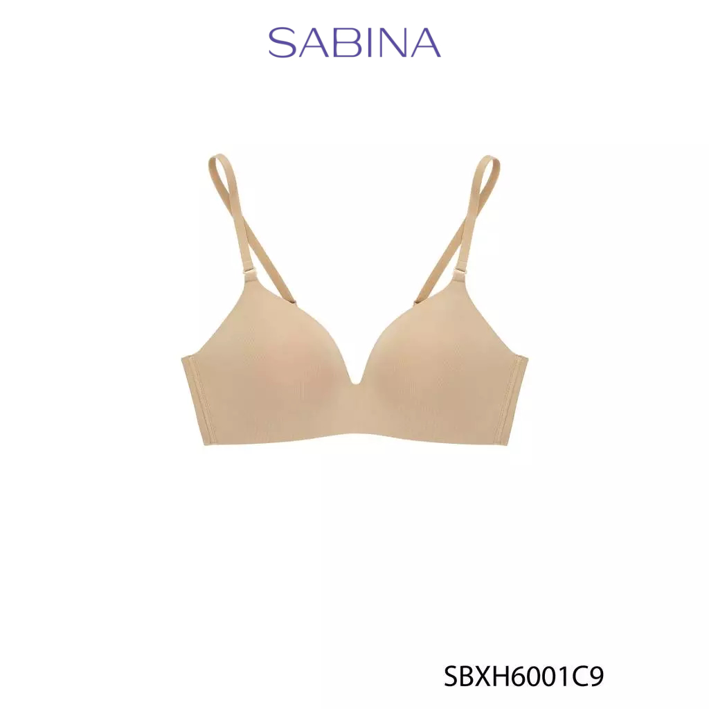Sabina Soft Doomm Level 3 เสื้อชั้นใน ไร้ตะเข็บ  ไร้โครง รหัส SBXH6001C9 - สีเนื้อ