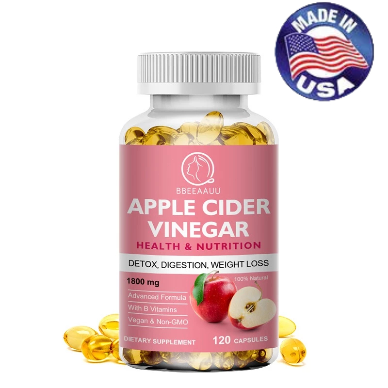BEAU  Apple Cider Vinegar | 1800 มก น้ำส้มสายชูแอปเปิ้ล  | รองรับระบบภูมิคุ้มกันและปรับสมดุลคอเลสเตอ