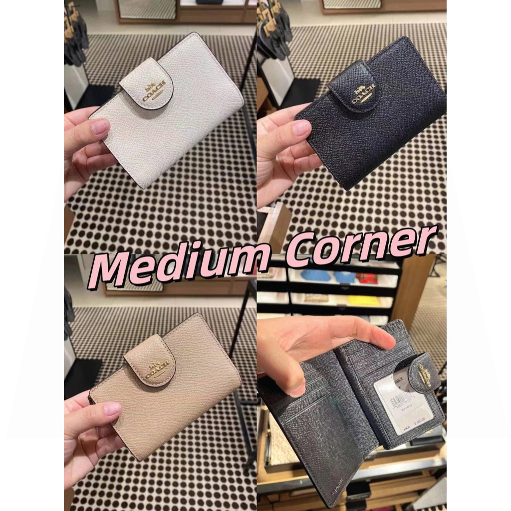 Medium Corner Zip Wallet 6390 ผู้หญิง กระเป๋า กระเป๋าสตางค์ YKKซิป ช่องเหรียญ Z77V58X3
