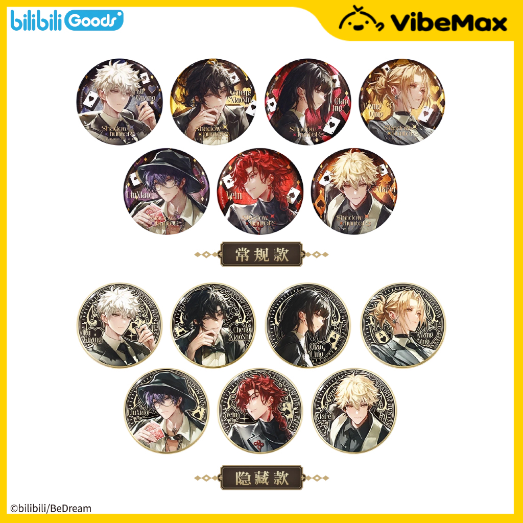 [⚡พร้อมส่ง🔥Official] Link Click เข็มกลัด Badge 75mm ซีรีส์ Shadow Hunter – Random 1 ชิ้น