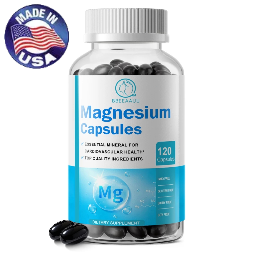 Magnesium Glycinate 500MG ปรับปรุงคุณภาพการนอนหลับ บำรุงการทำงานของระบบประสาท 120 แคปซูล