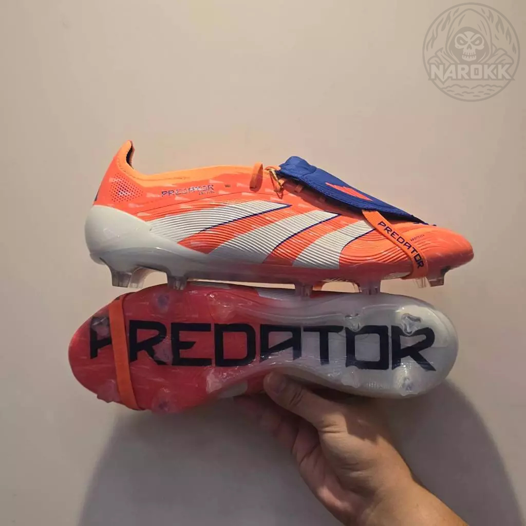 ADIDAS PREDATOR ELITE FT FG - SIGNAL CORAL ORANGE มีลิ้น
