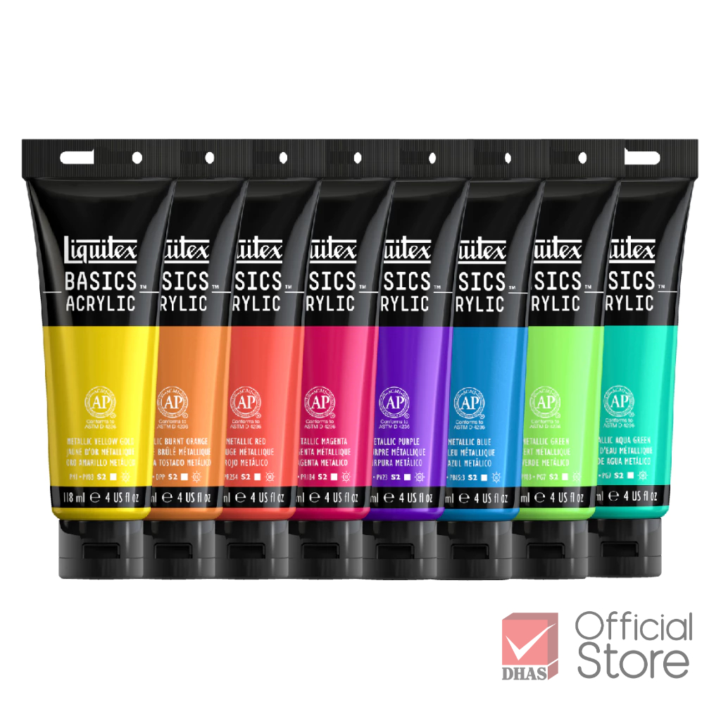 Liquitex สีอะคริลิค BASICS 118 ml. เมทัลลิค จำนวน 1 หลอด