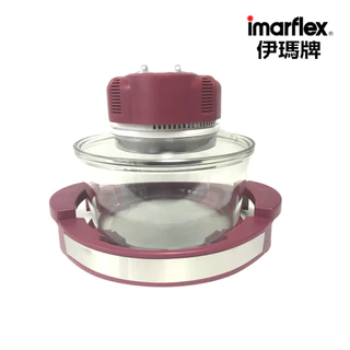 [เกรดบีราคาพิเศษ] Imarflex_Z_ หม้อฝาอบลมร้อน โถแก้ว ขนาด 12 ลิตร รุ่น IB-703(B)