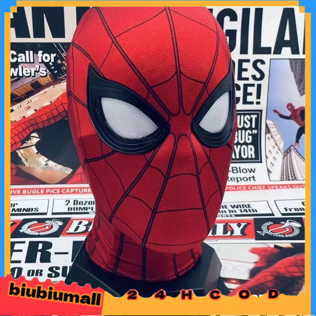 <COD>หน้ากาก Spider-Man พร้อมกระพริบตา/ชุดหัวซุปเปอร์ฮีโร่/กระพริบตาควบคุมคาง/ของขวัญ/คอสเพลย์สำหรับเด็กและผู้ใหญ่