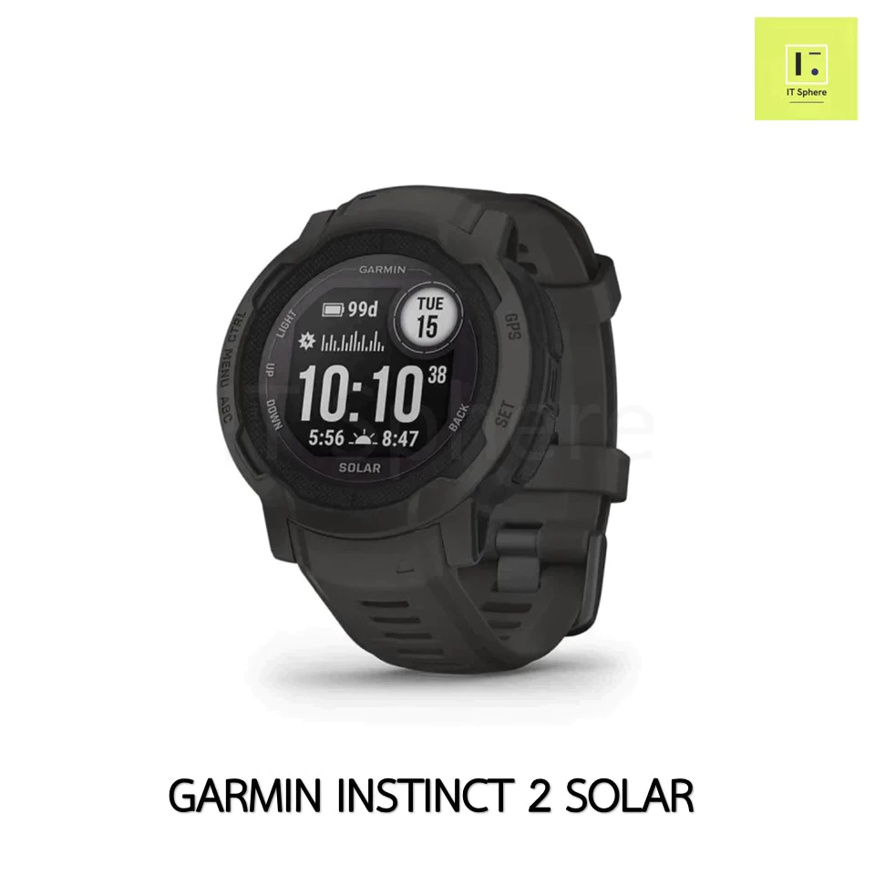 [ศูนย์ไทย] GARMIN INSTINCT 2 SOLAR GRAPHITE Smartwatch การ์มิน  (นาฬิกา Garmin instinct ii) Standard