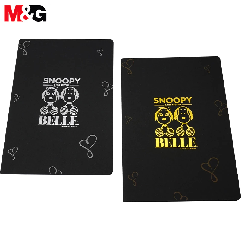 M&G SPYAVF08 สมุดโน๊ต Snoopy สมุดกระดาษสีดำ 30แผ่น ขนาด A5 140x205mm อุปกรณ์การเรียน