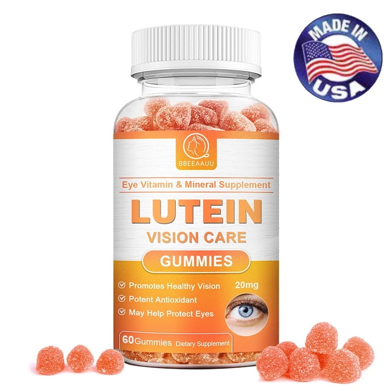 BBEEAAUU Lutein ลูทีน กัมมี่ บำรุงสายตา ป้องกันแสงสีฟ้า 60 เม็ด ของแท้