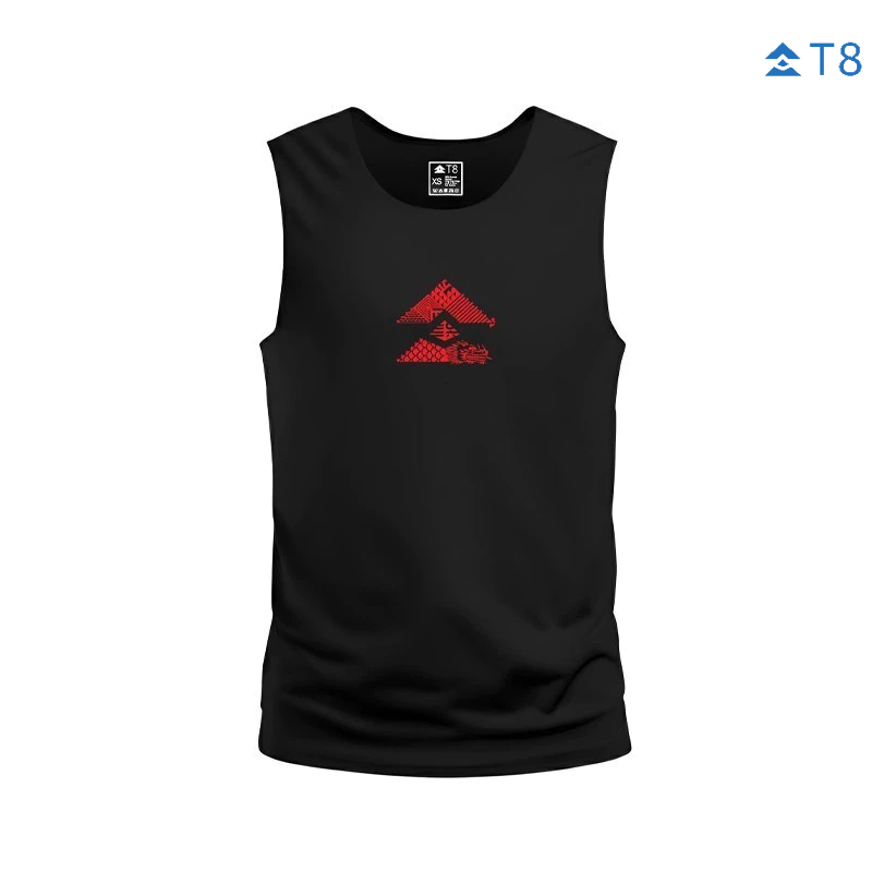 T8 Run เสื้อวิ่ง แขนกุด ผู้หญิง Women's Trail Tank The 9 Dragons Limited Edtion สีดำ