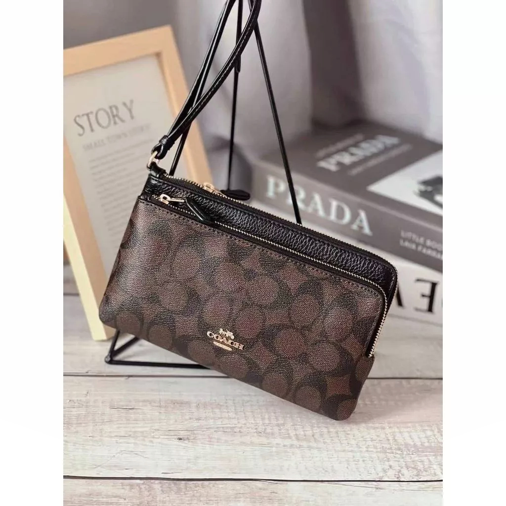 Double Zip Wallet C5576 C5610 (กระเป๋าคล้องมือ2ซิป SizeL) กระเป๋าสตางค์ กระเป๋าเงิน C5O3A8D2H