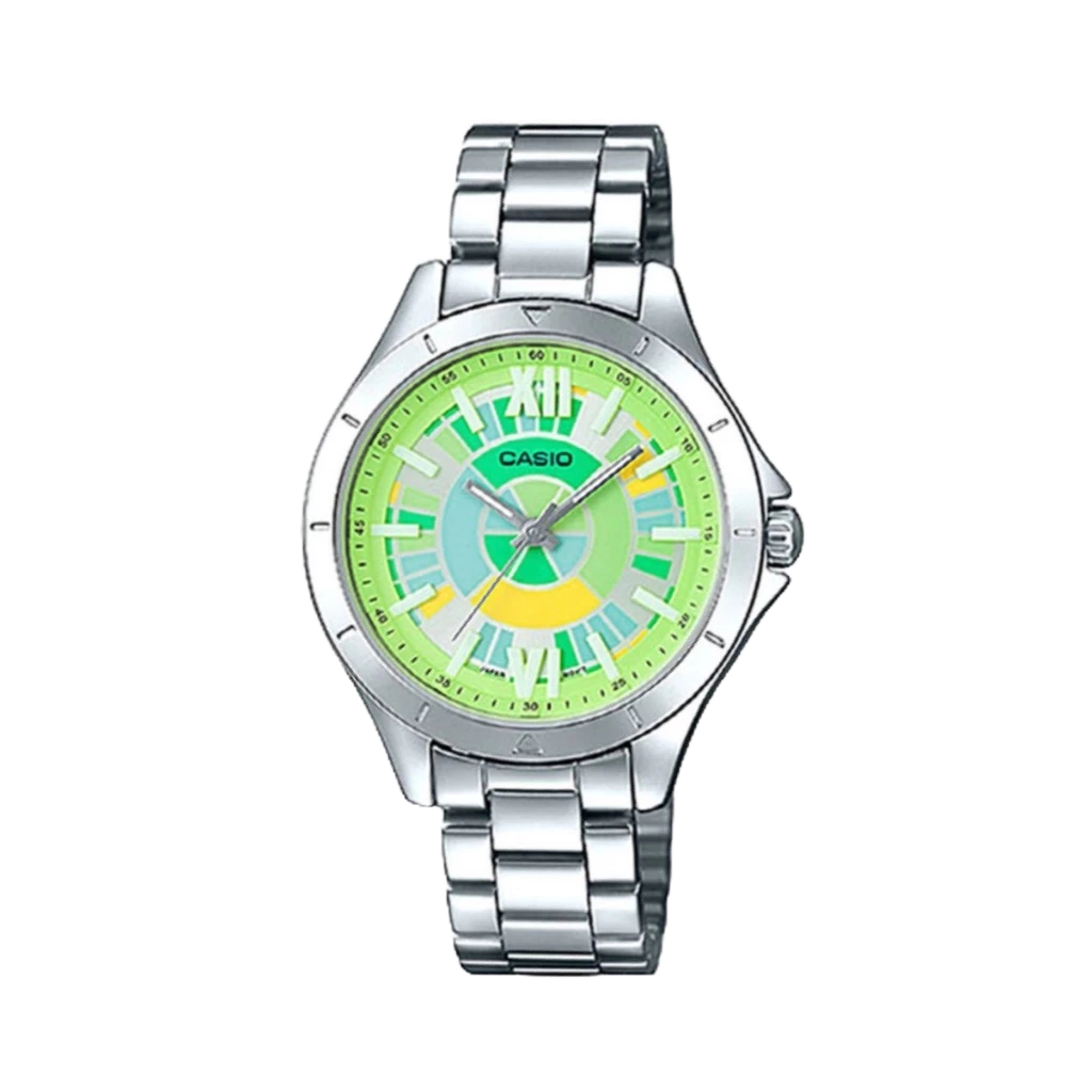Casio นาฬิกาข้อมือผู้หญิง รุ่น LTP-E129D-3ADF Lady Watch Quartz