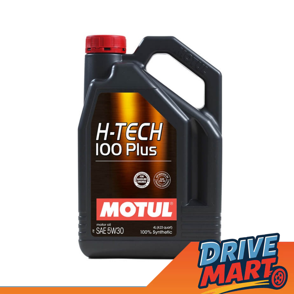 MOTUL H-TECH 100 Plus 5W-30 น้ำมันเครื่องยนต์เบนซิน สังเคราะห์แท้ API SP ILSAC GF-6A ขนาด 4L