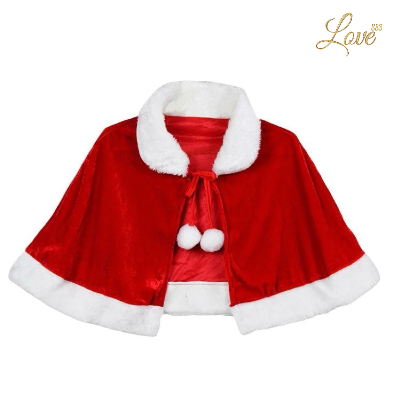 ผ้าคลุมไหล่คริสมาสต์ ชุดแซนตี้ รุ่น Z8889 (Ya) คลุมตุ้ม🏆เกรดพรีเมี่ยมแท้ Love888