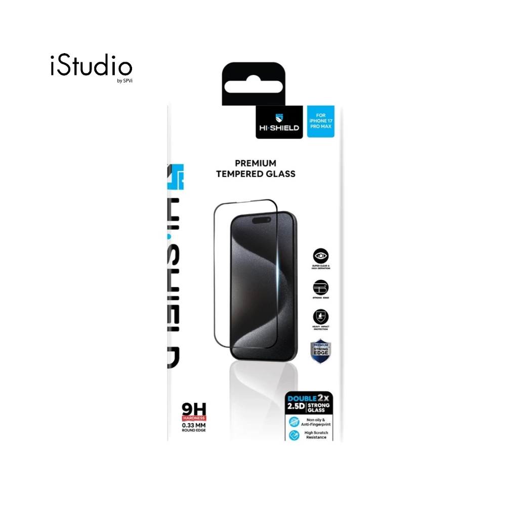 HI-SHIELD TF-DSG- Double Strong Glass ฟิล์มกระจกกันรอย - iPhone 17 / Air / 17 Pro / 17 Pro Max