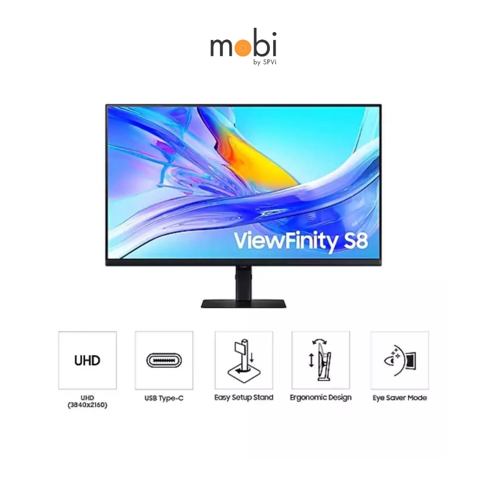 SAMSUNG จอมอนิเตอร์ 27"/ 32" ViewFinity S8 S80UD 4K IPS 60Hz Monitor | LS32D800UBEXXT