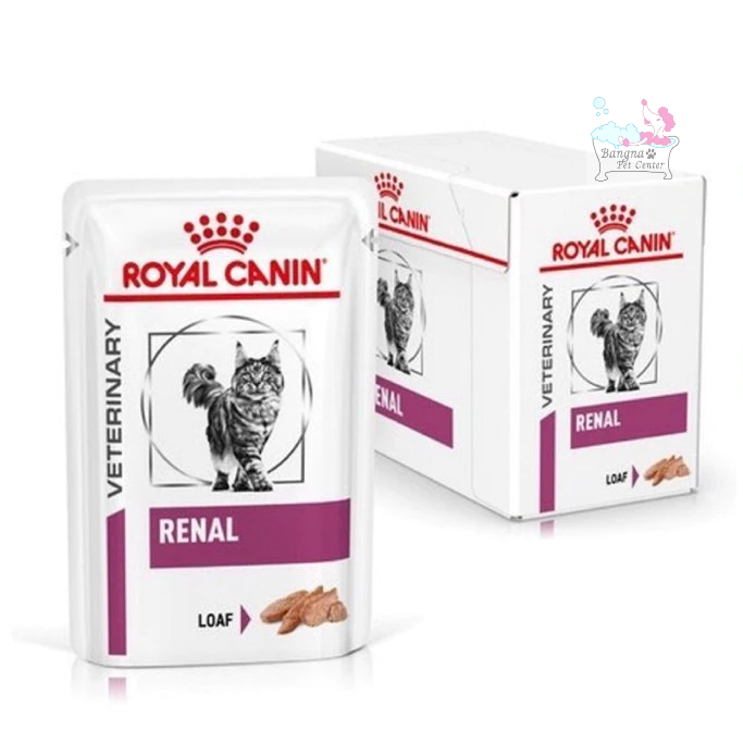 [85g*12ซอง] exp. 10/27 royal canin อาหารแมวประกอบการรักษาโรคไต ชนิดเปียก (RENAL LOAF)