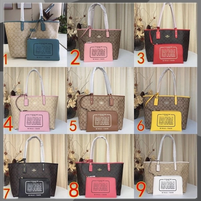 Reversible City Tote F36658 กระเป๋าช้อปปิ้ง กระเป๋าผู้หญิงทูอินวัน 2-in-1