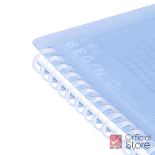 Elephant สมุดโน๊ต สมุดสันห่วงพลาสติก Mellow Ring 80G 30S (คละสี) จำนวน 1 เล่ม