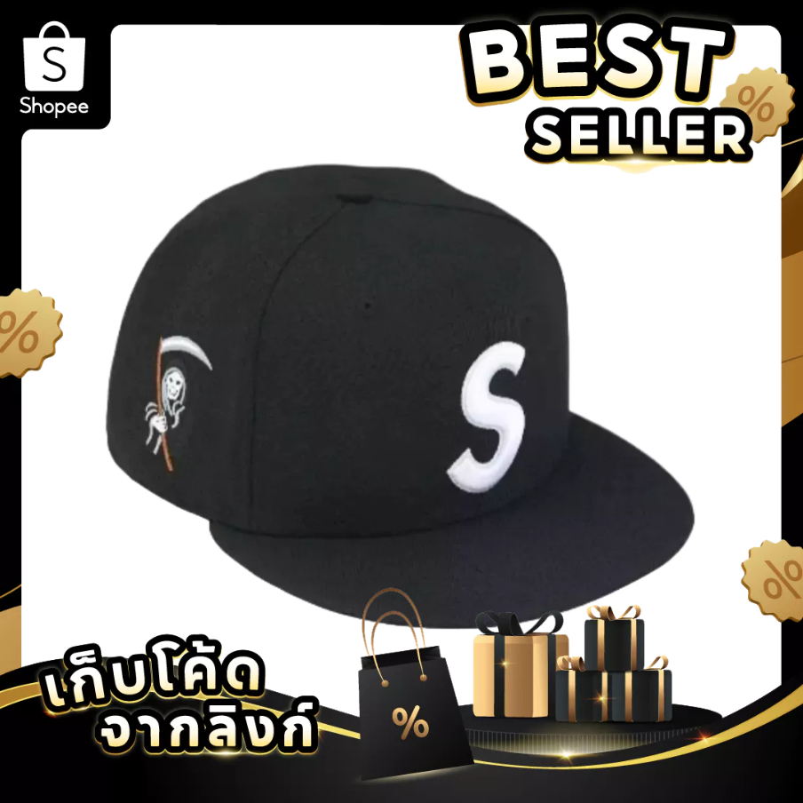 [ของแท้] Supreme New Era Reaper S Logo 59Fifty Fitted Cap