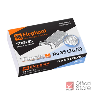 Elephant ลวดเย็บกระดาษ ไททาเนีย No.35(26/6) แพ็ค 3 กล่อง