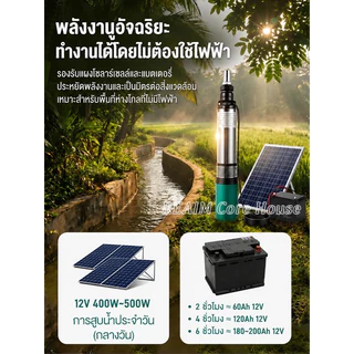 REAIM ปั๊มน้ำ ปั๊มน้ําบาดาล 1 นิ้ว ปั๊มบ่อน้ําลึก DC Deep Well Pump ปั้มบาดาลสกรู สแตนเลสไม่เป็นสนิม
