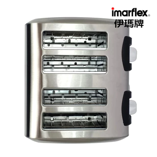 [เกรดบีราคาพิเศษ] Imarflex_Z_ เครื่องปิ้งขนมปัง 4 แผ่น สแตนเลส รุ่น IF-374(B)