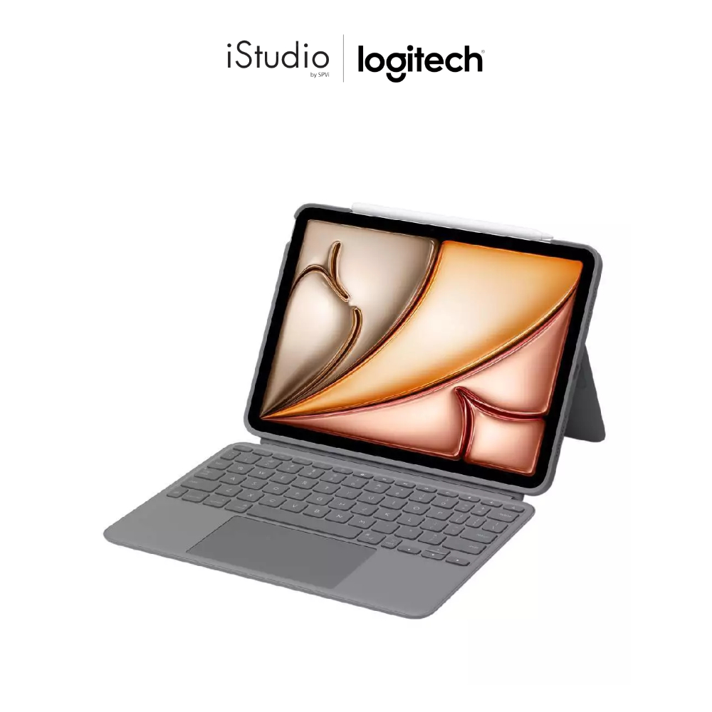 Logitech Combo Touch เคสคีย์บอร์ด สำหรับ iPad Air 11 / 13-inch (M2/M3/M4) - สี Grey