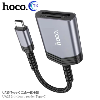 HOCO UA25 เครื่องอ่านการ์ด สำหรับโอนถ่ายข้อมูล 2-in-1 card reader MGBB OTG IP to SD+TF card สำหรับ Type-C และ For ios