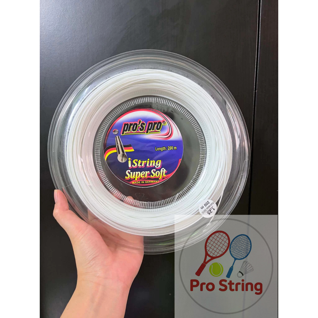 เอ็นเทนนิส Pros Pro iString SUPER Soft เอ็นSoft Poly ปัญหาเจ็บแขนหรือใช้เป็นเส้นนอน Tennis String (ตัดแบ่ง6.2M/12.4M)