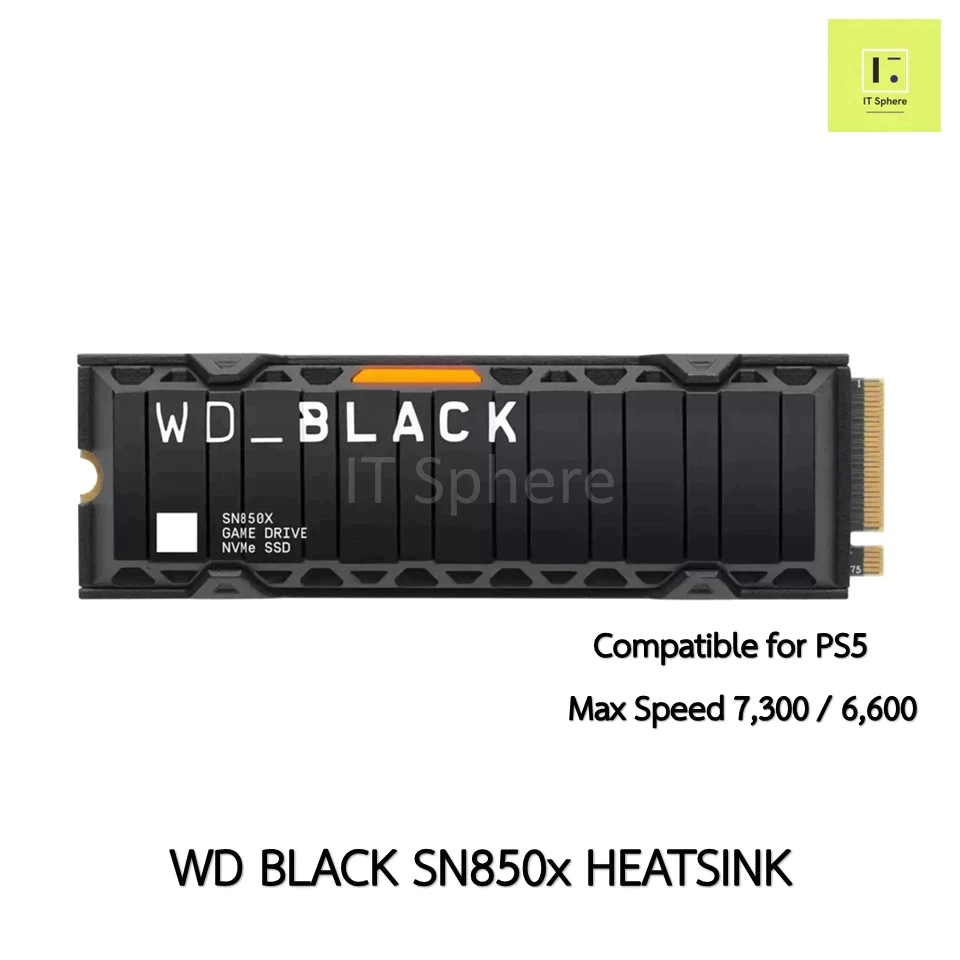 WD BLACK SN850x HEATSINK 2TB 1TB 4TB NVMe GEN 4 WDS200T1XHE  WDS200T2XHE SSD M.2  compatible for ps5