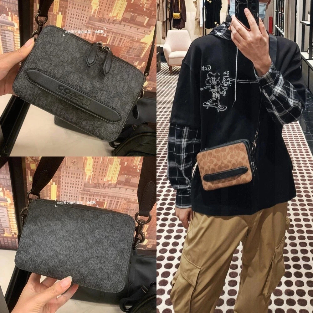 Crossbody Bag C2610 กระเป๋าใส่กล้อง กระเป๋าสะพายข้าง กระเป๋าผู้ชาย วัสดุหนังวัว P0CO5A3C9H